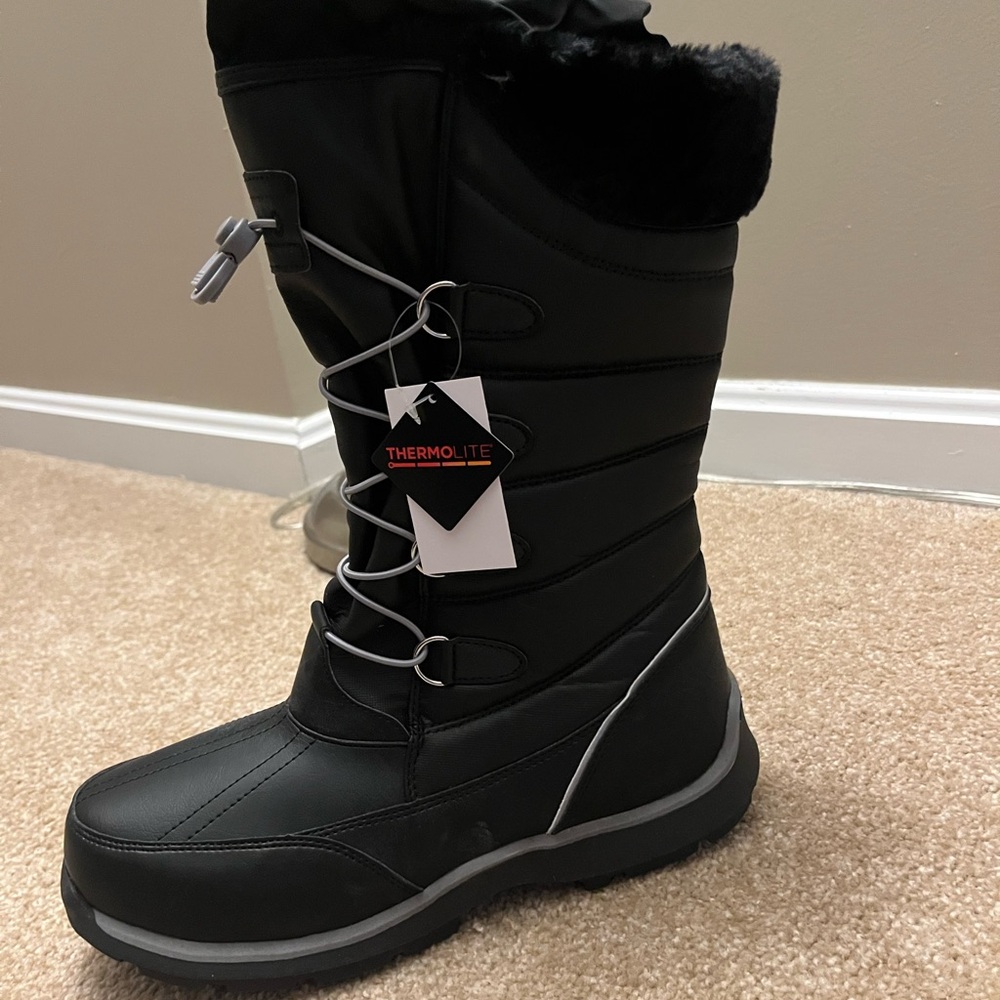 Thermolite Black Snow Boots